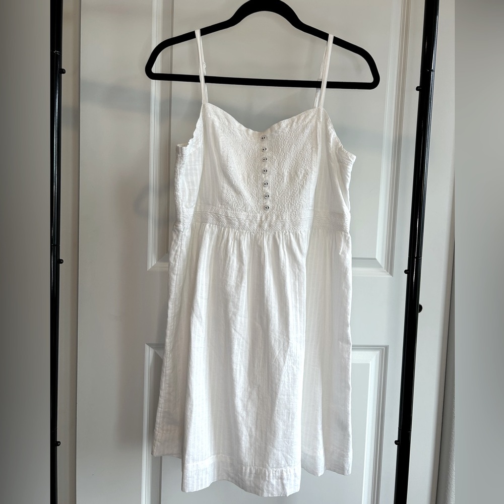 American Eagle Outfitters White Smocked Sun Dress.